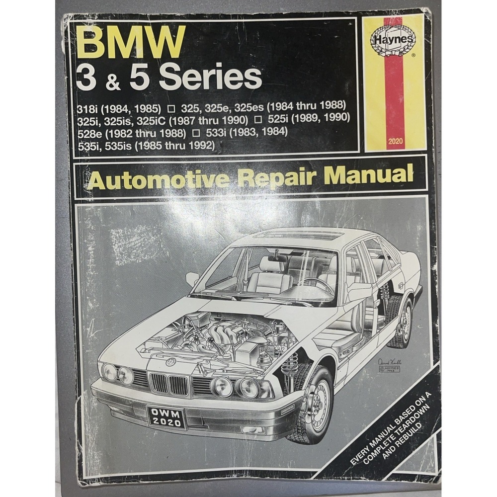 Haynes Automotive Repair Manual #18020 - BMW 3 & 5 Series 1985-1992